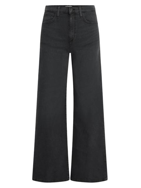 Joe's Jeans Women's The Lou Lou Mid-Rise Stretch Wide-Leg Jeans - Black