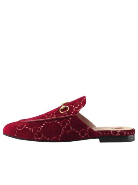 (WMNS) Gucci Princetown GG Velvet Mules 'Red' 475094-9JT20-6496