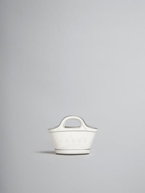 Marni TROPICALIA MICRO BAG IN WHITE LEATHER