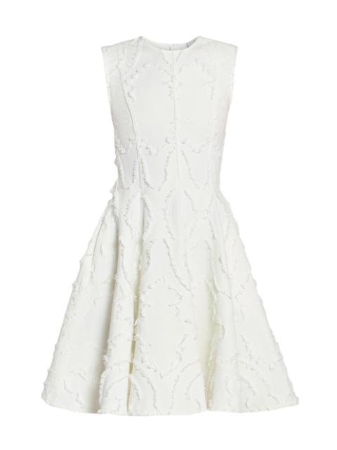 Erdem Women's Textured Denim Fit & Flare Minidress - Ivory