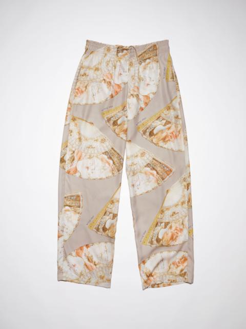 Acne Studios Fan print trousers - Brown