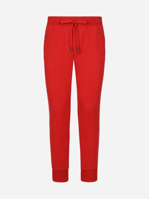 Dolce & Gabbana Jersey jogging pants with branded tag