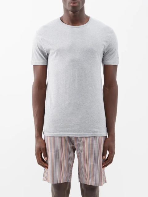 Pack of three cotton-blend jersey pyjama tops