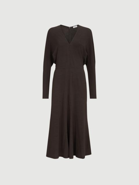 Brunello Cucinelli Techno wool jersey dress with monili