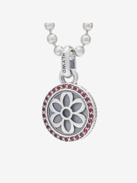 Iron Heart PS-STCHRIS-RUB GOOD ART HLYWD Saint Christopher Pendant - Sterling Silver with Rubies