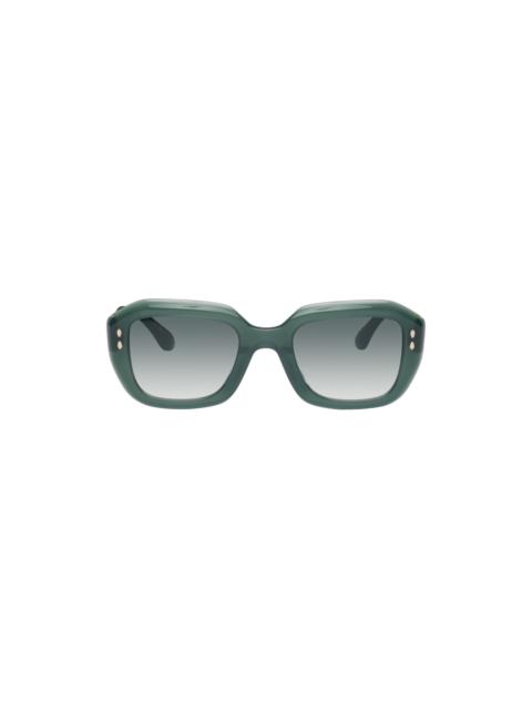 Isabel Marant Green Geometric Sunglasses