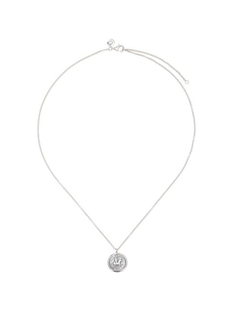 TOM WOOD Silver Coin Pendant Necklace