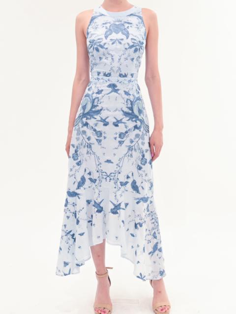 Marchesa THREADWORK VOILE HANDKERCHIEF DRESS