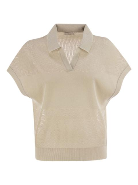 PESERICO micro-net ribbed top