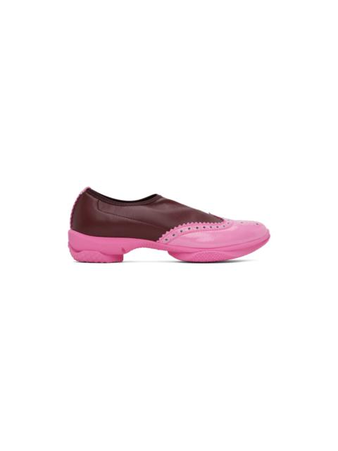 Kiko Kostadinov Burgundy & Pink Sonia Slip On Brogues