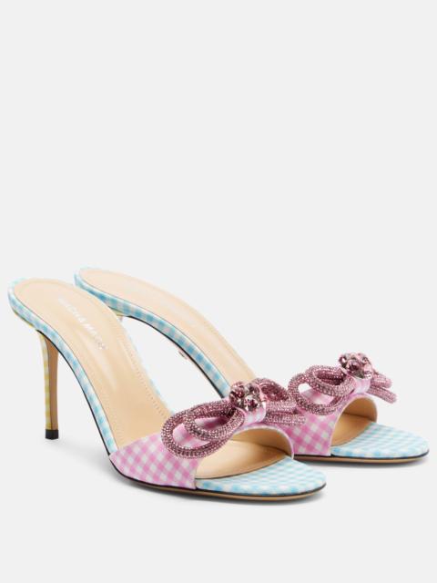 MACH & MACH Double Bow 85 gingham mules