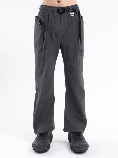 C2H4 GREY STEREOSCOPIC ZIPPERED SKI PANTS