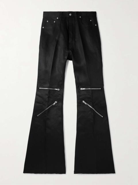Rick Owens Bolan Flared Linen-Twill Cargo Trousers