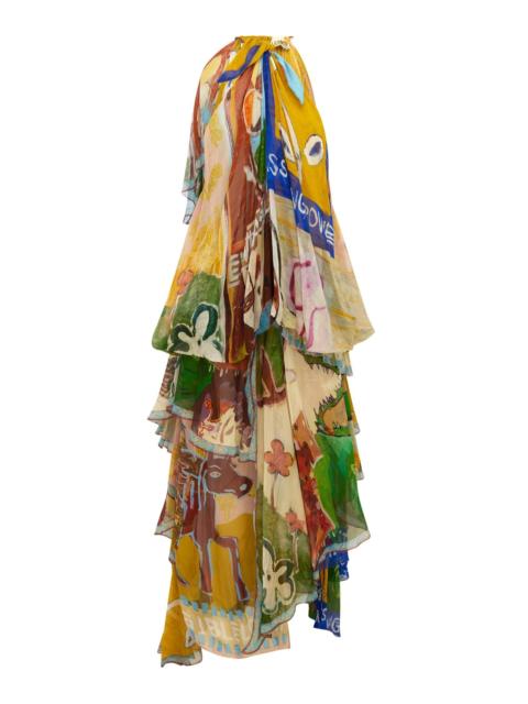 ALÉMAIS Mlak Halter Gown