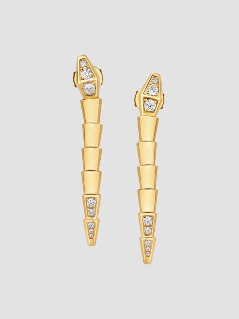 BVLGARI Women's Serpenti Viper 18K Yellow Gold & 0.53 TCW Diamond Drop Earrings - Yellow Gold