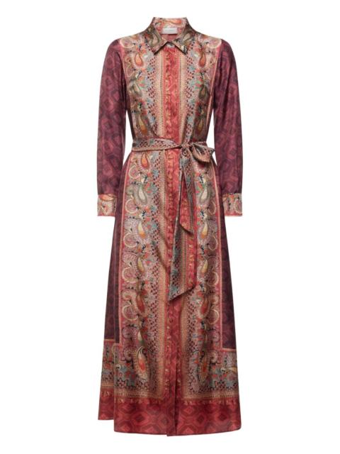 Pierre-Louis Mascia geometric-pattern shirt maxi dress