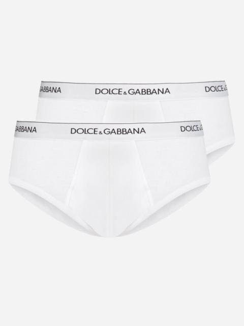 Dolce & Gabbana Bi-pack Brando briefs in stretch cotton