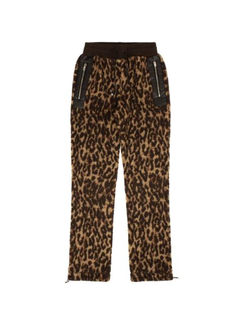 AMIRI leopard-print fleece trousers