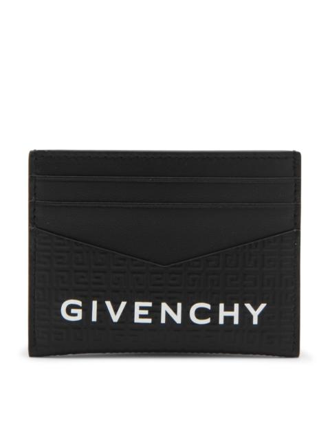 Givenchy black leather micro 4g card holder