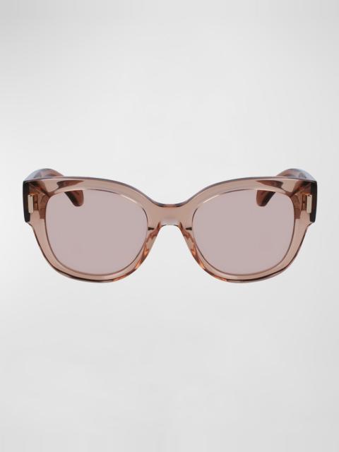 FERRAGAMO Rivets Acetate Cat-Eye Sunglasses