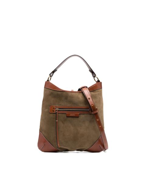 suede-finish leather tote bag