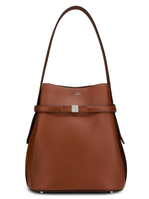 TOTEME Women's Belted Grained-Leather Bucket Bag - Sienna
