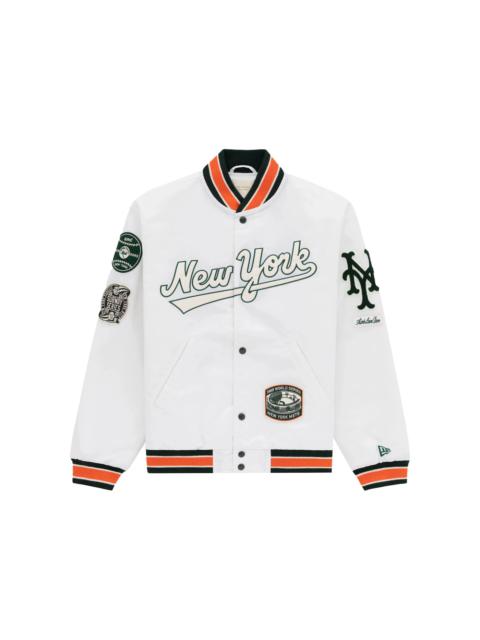 AIMÉ LEON DORE Aime Leon Dore Mets Satin Stadium Jacket Cream