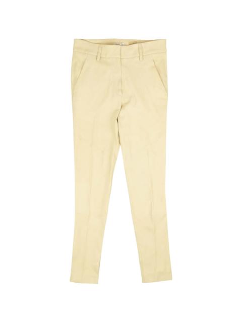 Brunello Cucinelli LEATHER BEIGE SKINNY PANTS "Beige Straight Pants" BCL M0V293331