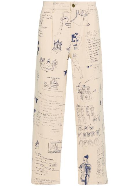 KidSuper Doodles straight-leg trousers