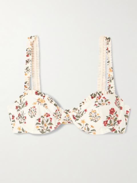 Agua by Agua Bendita Agraz Andes Floral-print Stretch Recycled Balconette Bikini Top