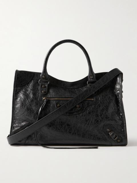 BALENCIAGA Le City Medium Arena Textured-Leather Tote Bag
