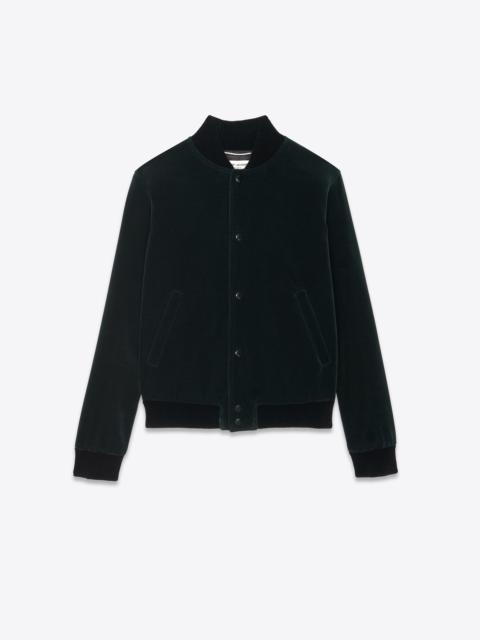 SAINT LAURENT saint laurent teddy jacket in cotton velvet