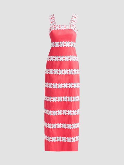 Lilly Pulitzer Women's Davis Lilly Lace Cotton Dobby Maxi Dress - Paradise Punch
