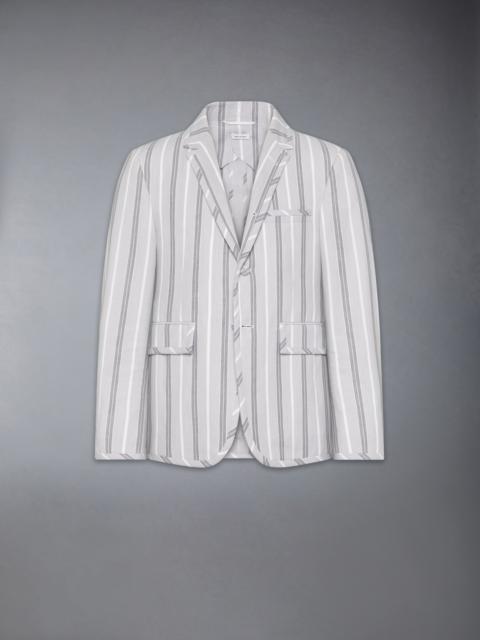 Thom Browne MADRAS COTTON REPP STRIPE SPORTCOAT