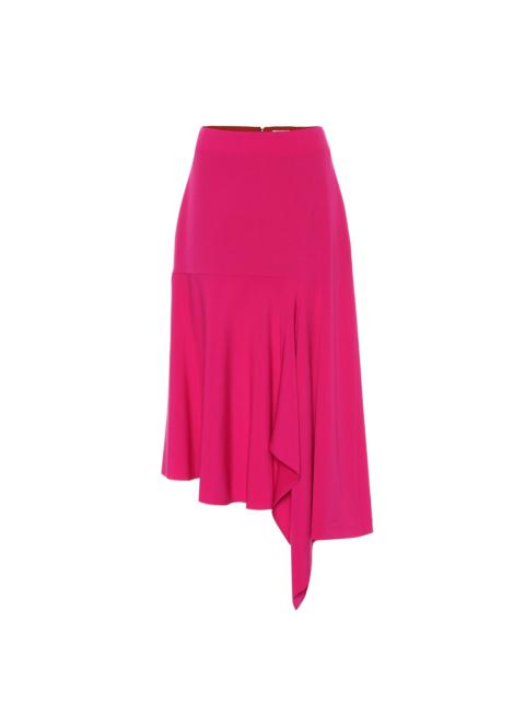 BALENCIAGA Godet stretch-wool midi skirt