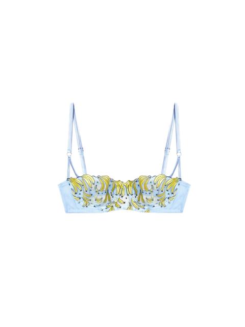 Fleur du Mal Banana Embroidery Balconette Bra