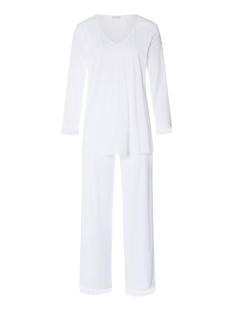 HANRO Inaya Scalloped Lace Cotton Pajama Set