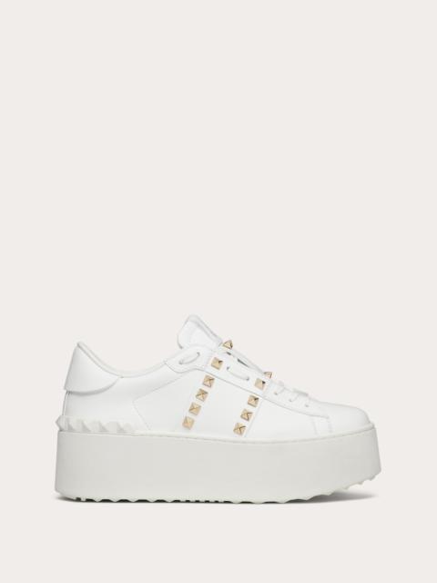 Valentino FLATFORM ROCKSTUD UNTITLED SNEAKER IN CALFSKIN