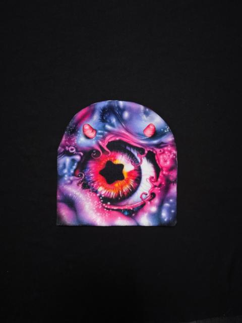 Other brands Japanese Brand - Trippy Star Eye Beanie Cosmic Devil Horn Cyber Grunge Hat