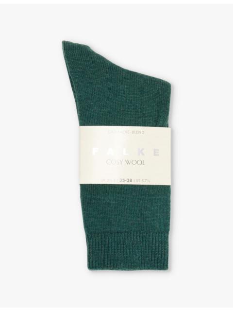 FALKE Cosy Wool brand-print knit socks