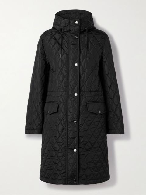 Burberry Hooded quilted shell jacket Black