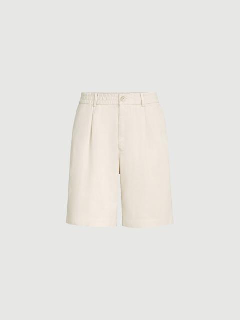Brunello Cucinelli Twisted cotton gabardine Bermuda shorts with elasticated waistband