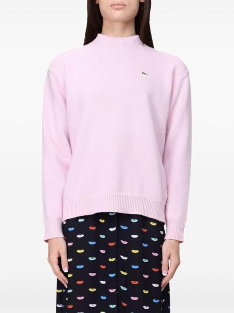 FIORUCCI logo-patch Merino wool sweater