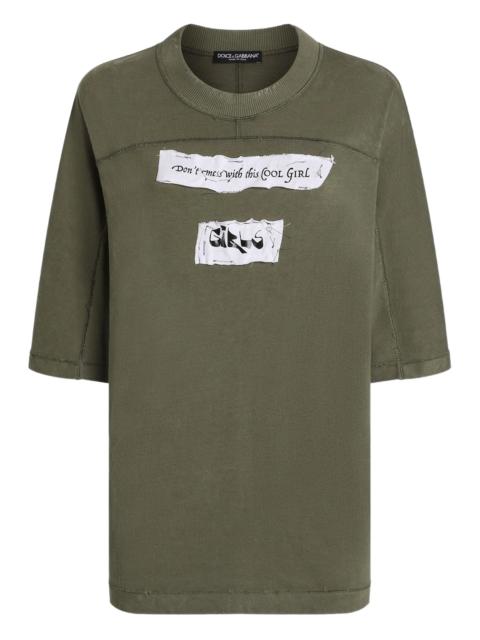 Dolce & Gabbana Dolce & Gabbana Panelled Graphic-print T-shirt