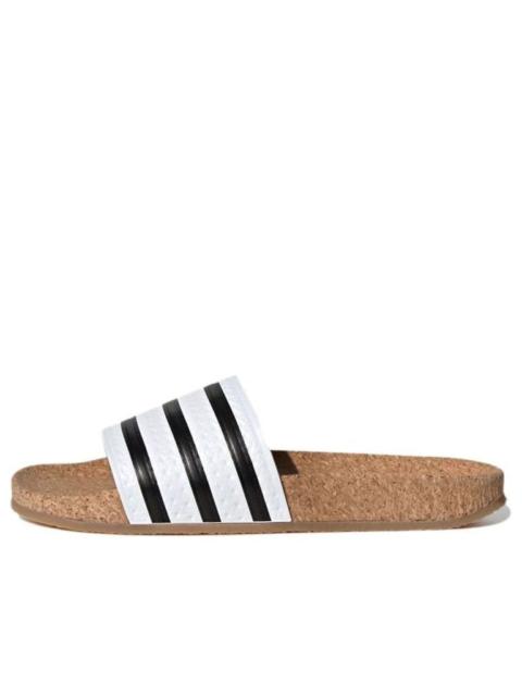 adidas (WMNS) adidas Adilette Cork 'White Black' BA7210