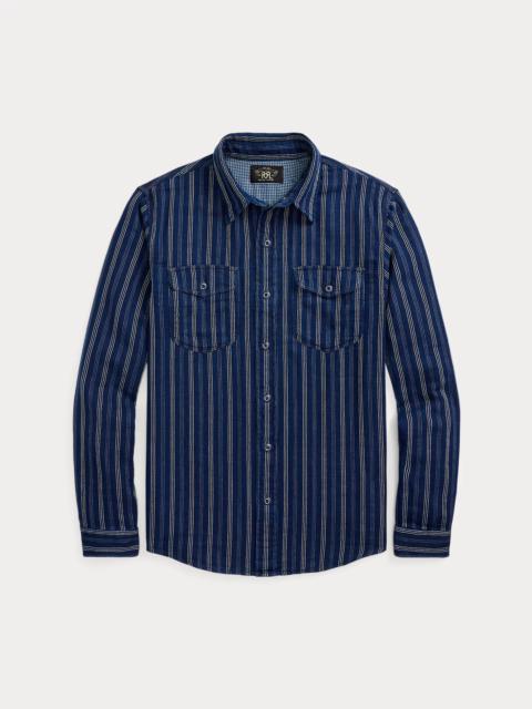 RRL by Ralph Lauren Indigo Striped Double-Faced Workshirt