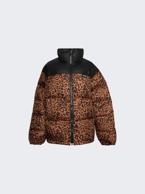 VETEMENTS leopard 인쇄 panelled 부퍼 재킷