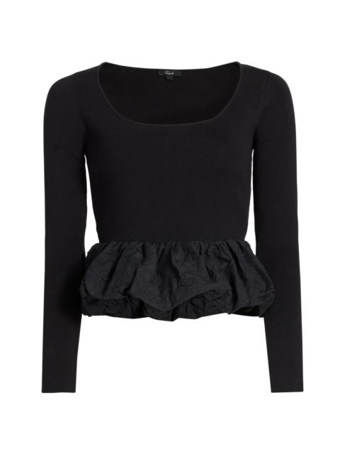 Rails Women's Tillie Ruffled-Hem Top - Black