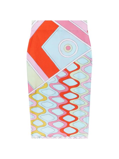 Vivara-print pencil skirt