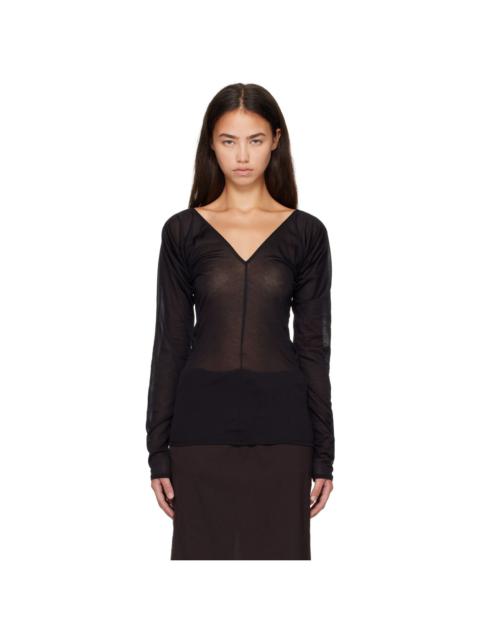 Our Legacy Black Cheer V Neck Blouse